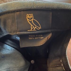 Drake OVO stitched owl denim hat.